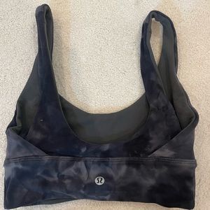 Lululemon reversible grey and tie dye align sports bra, size 2, warn once